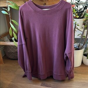 Purple Oversized Sweatshirt
